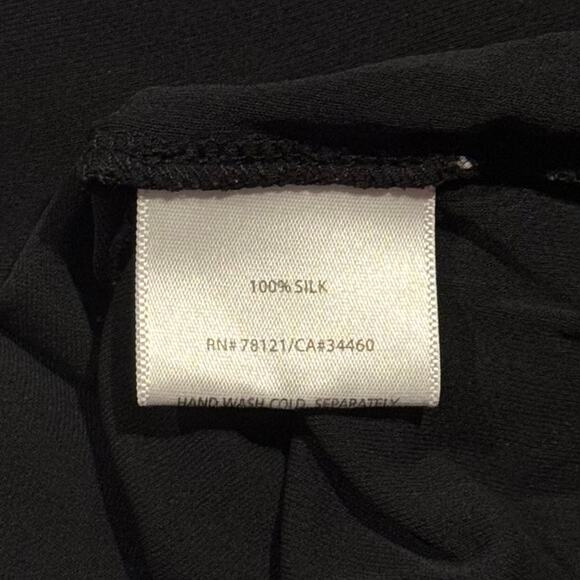 Eileen Fisher Top Silk Minimalist Quiet Luxury Capsule Lightweight Black Size PL - Picture 5 of 8